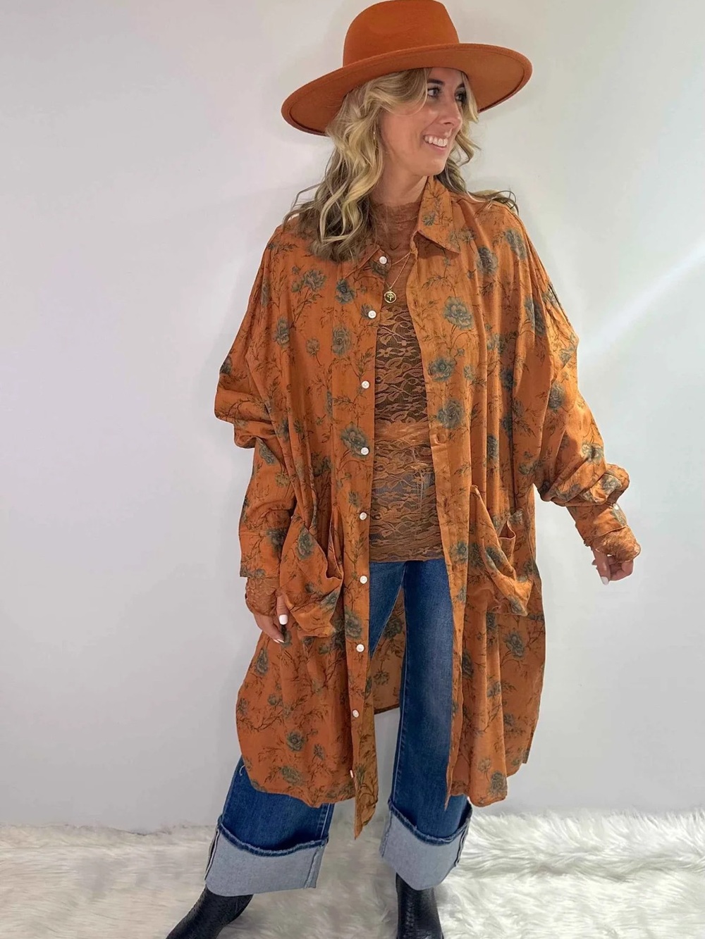 Jaded Gypsy Cottage Meadows Duster NWT -O/S